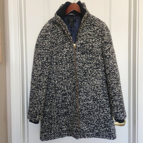 J. Crew Lodge Coat in Speckled Boucle with Italian Wool - Picture 3 of 16